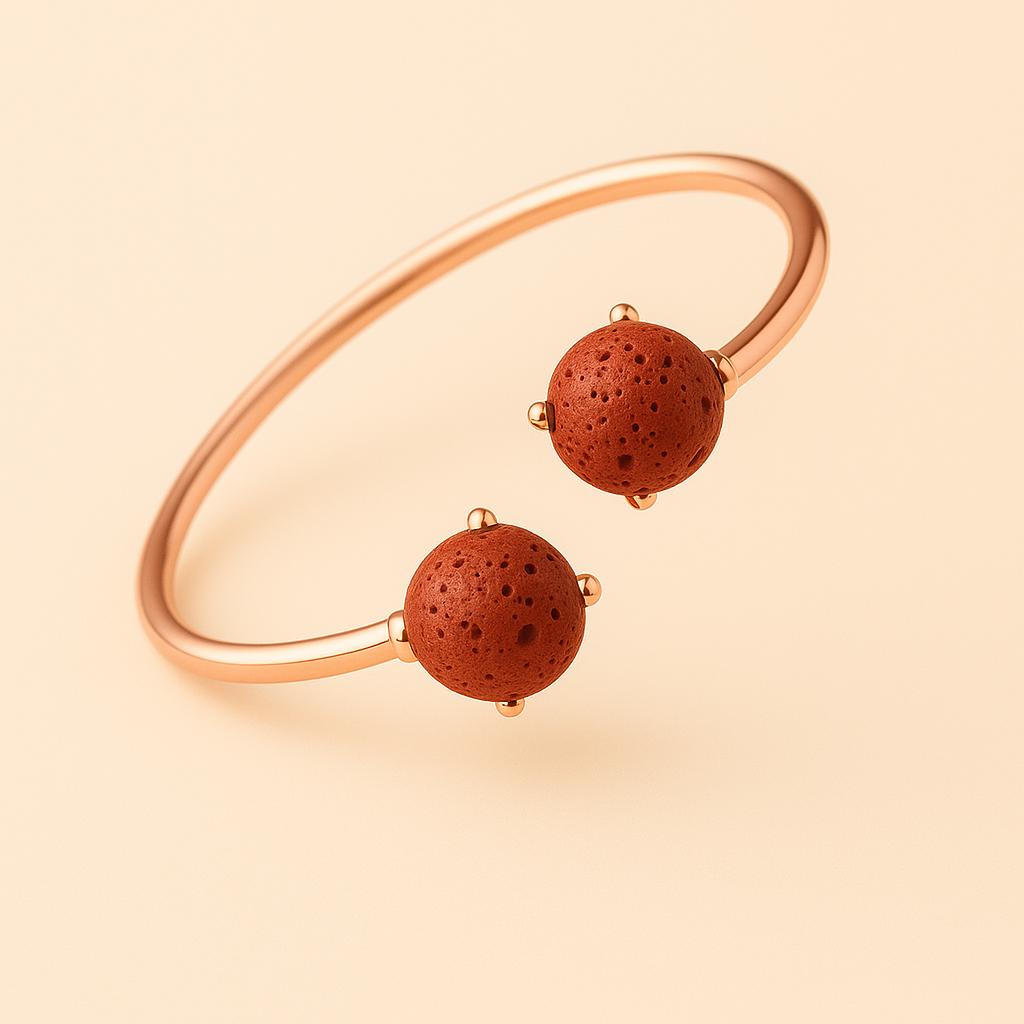 Dualis Jonc argent plaqué or rose 3µ