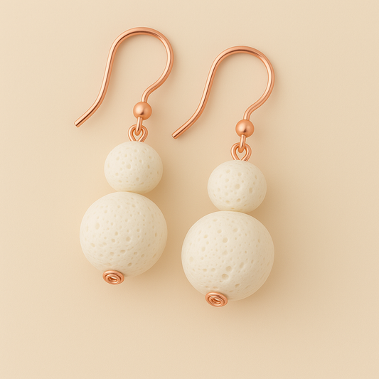 Boucles d'oreilles Luma Flos - Argent plaqué or rose 3µ