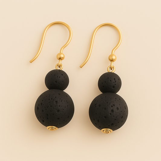 Boucles d'oreilles Luma Flos - Argent plaqué or jaune 3µ