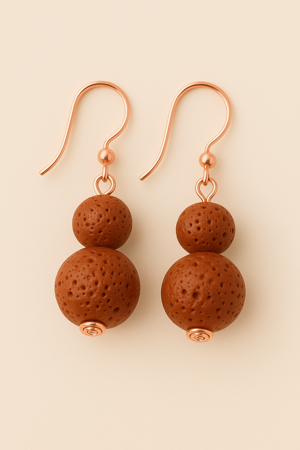 Boucles d'oreilles Luma Flos - Argent plaqué or rose 3µ