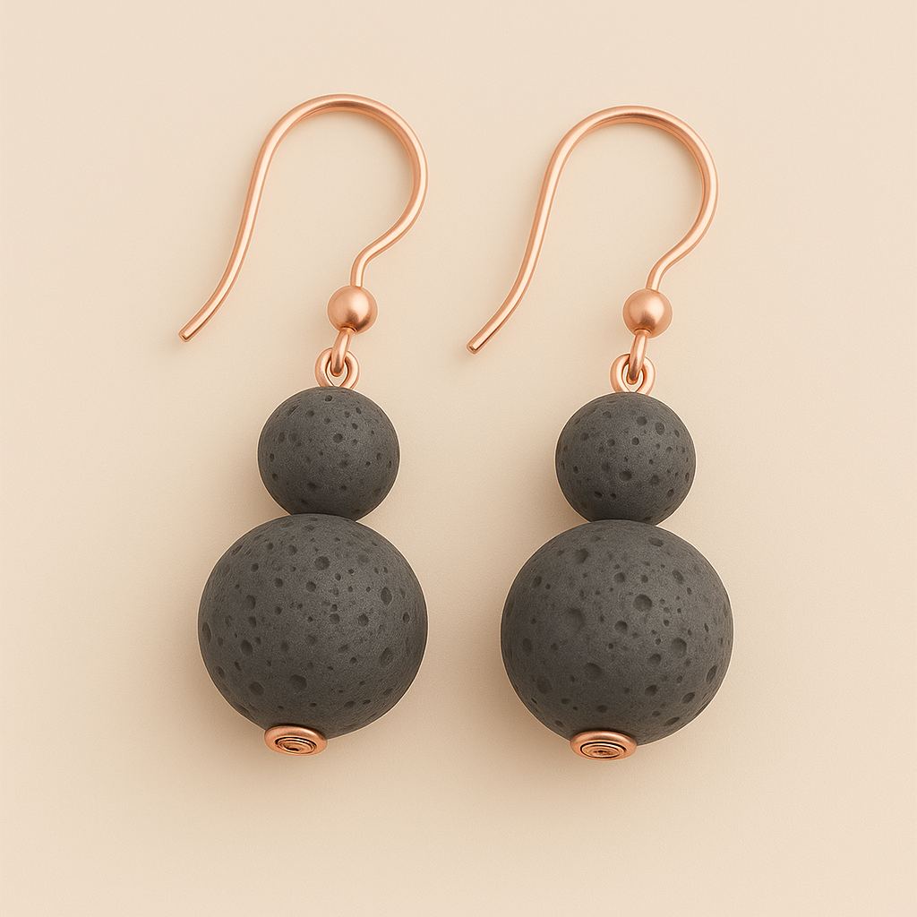 Boucles d'oreilles Luma Flos - Argent plaqué or rose 3µ