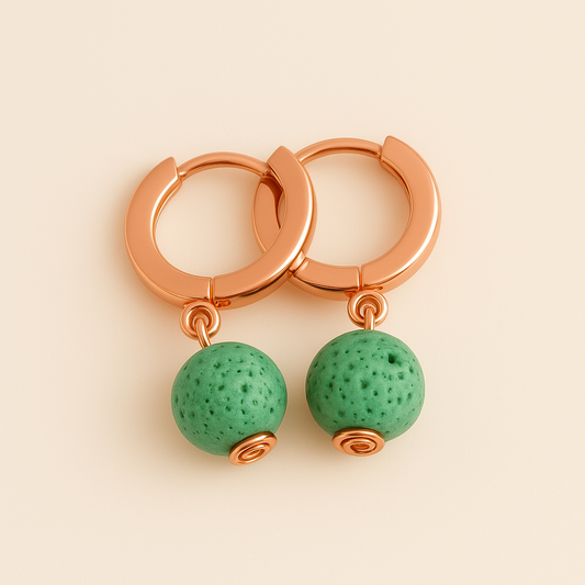 Boucles d'oreilles Soléia - Argent Plaqué Or rose 3μ