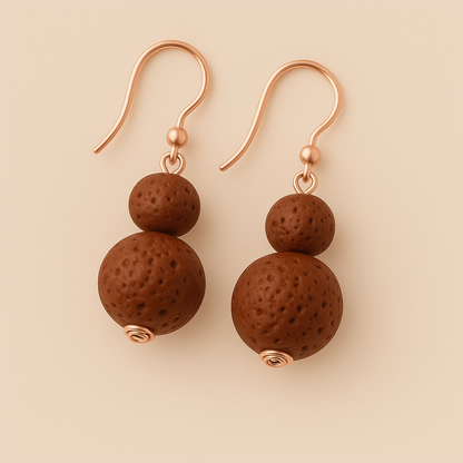 Boucles d'oreilles Luma Flos - Argent plaqué or rose 3µ