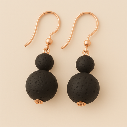 Boucles d'oreilles Luma Flos - Argent plaqué or rose 3µ
