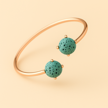 Dualis Jonc argent plaqué or rose 3µ