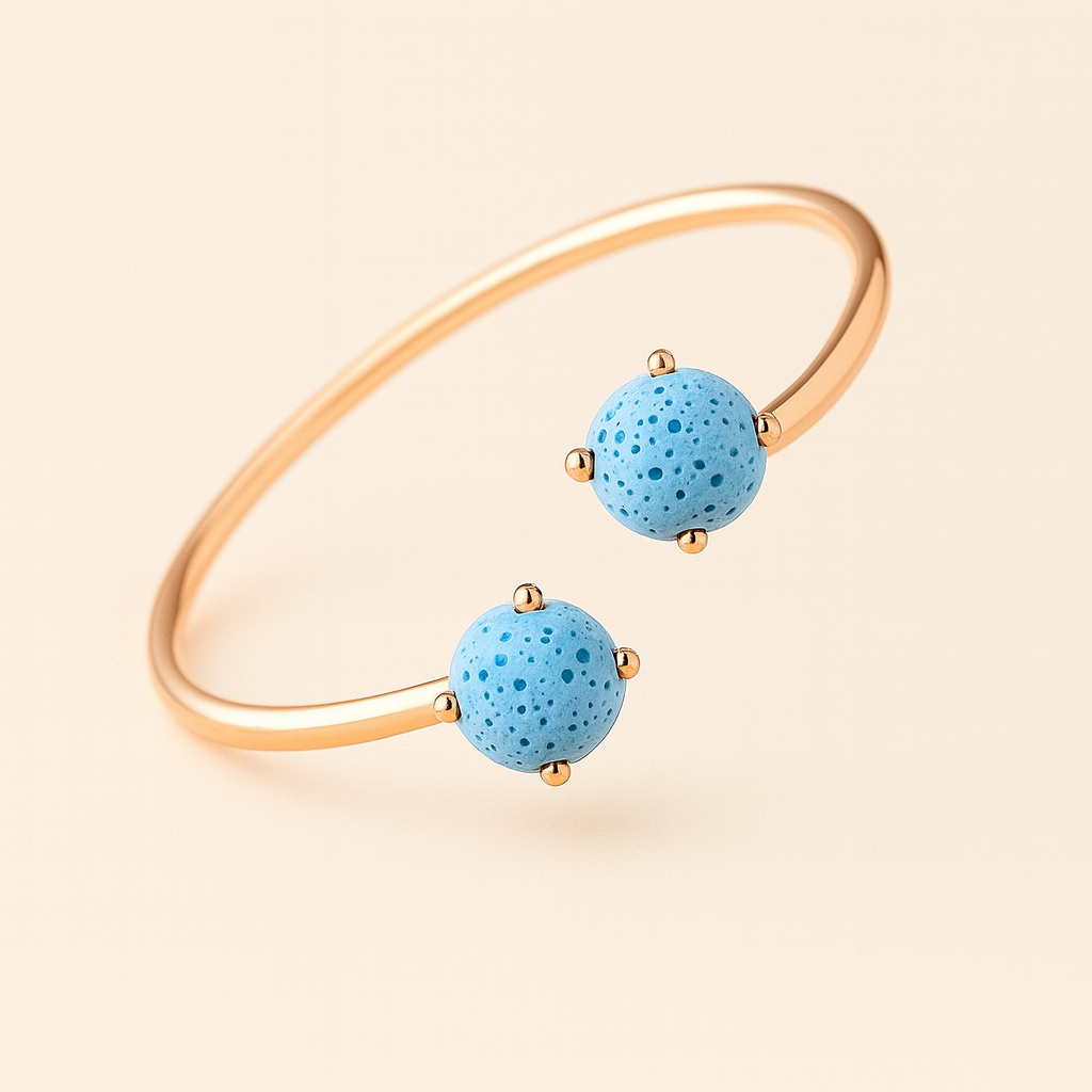 Dualis Jonc argent plaqué or rose 3µ