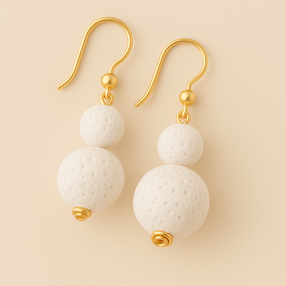 Boucles d'oreilles Luma Flos - Argent plaqué or jaune 3µ