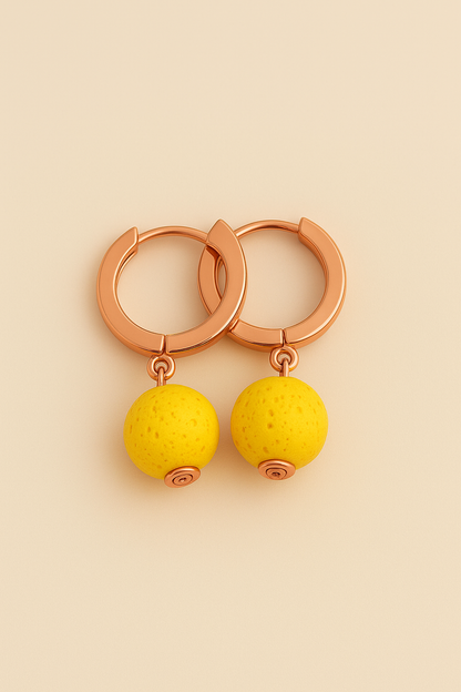 Boucles d'oreilles Soléia - Argent  Plaqué Or rose 3μ