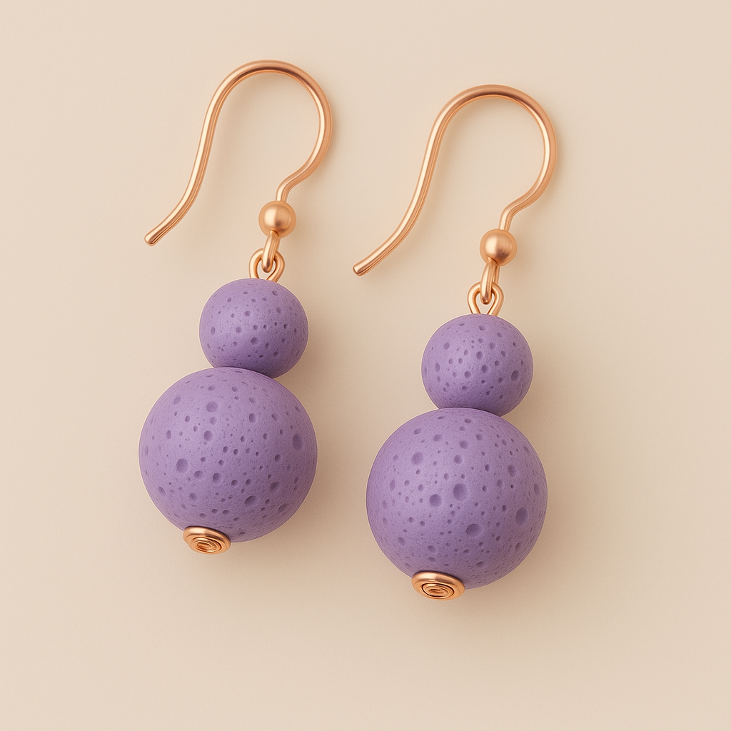 Boucles d'oreilles Luma Flos - Argent plaqué or rose 3µ