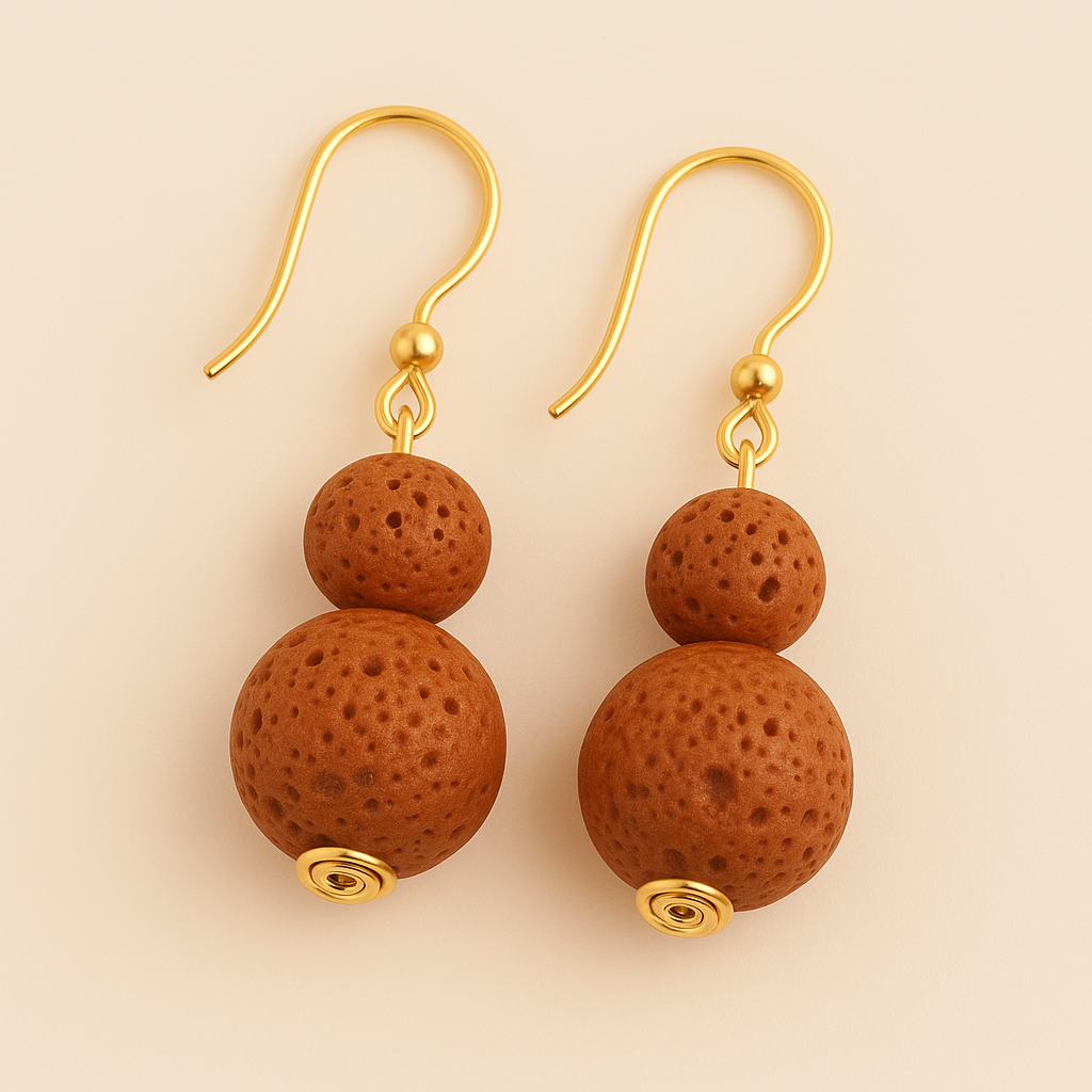 Boucles d'oreilles Luma Flos - Argent plaqué or jaune 3µ