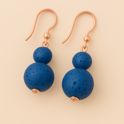 Boucles d'oreilles Luma Flos - Argent plaqué or rose 3µ