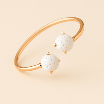 Dualis Jonc argent plaqué or rose 3µ