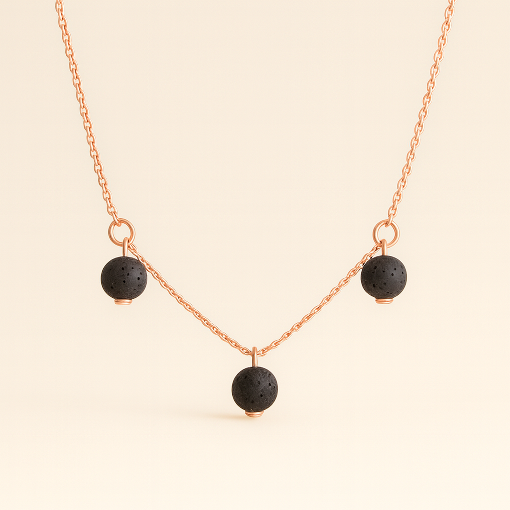 Trinity argent plaqué or rose 3µ