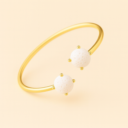 Dualis Jonc argent plaqué or jaune 3µ