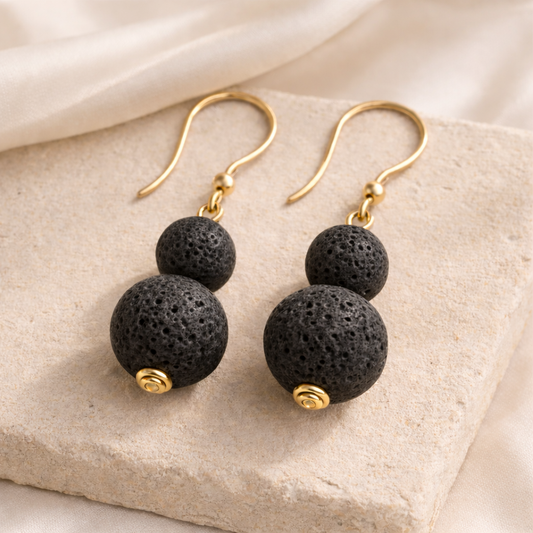 Boucles d'oreilles Luma Flos - Argent plaqué or jaune 3µ