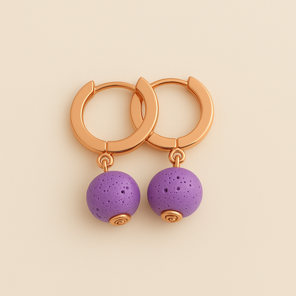 Boucles d'oreilles Soléia - Argent  Plaqué Or rose 3μ