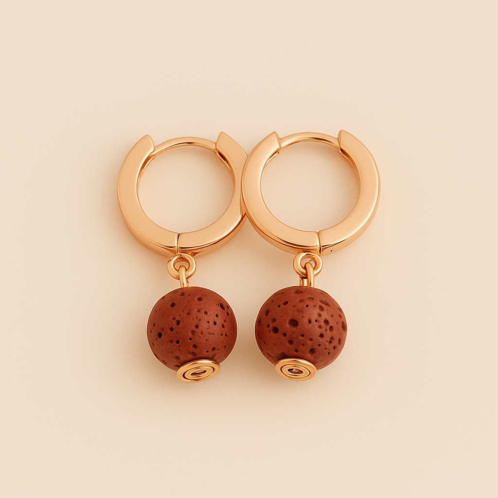 Boucles d'oreilles Soléia - Argent  Plaqué Or rose 3μ