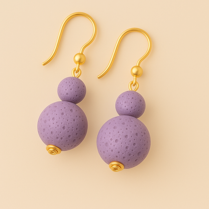 Boucles d'oreilles Luma Flos - Argent plaqué or jaune 3µ