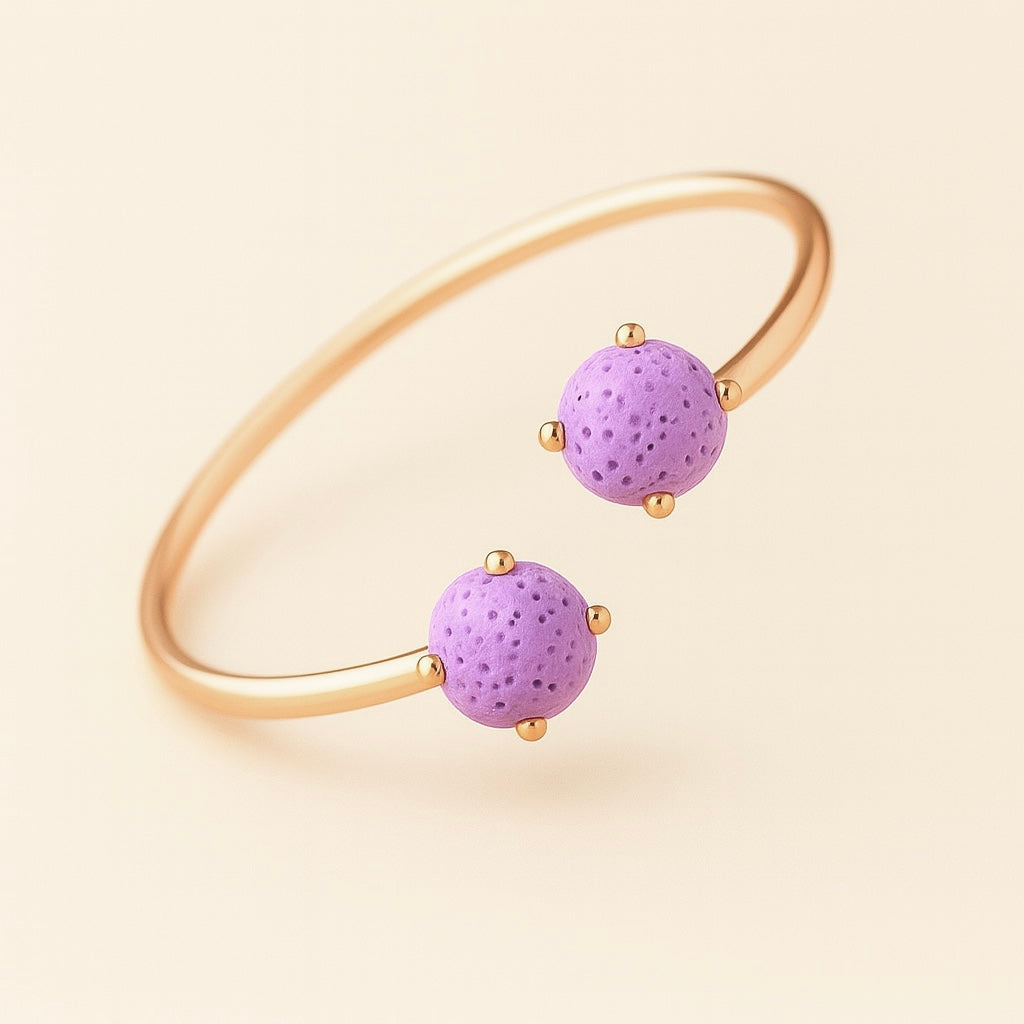 Dualis Jonc argent plaqué or rose 3µ