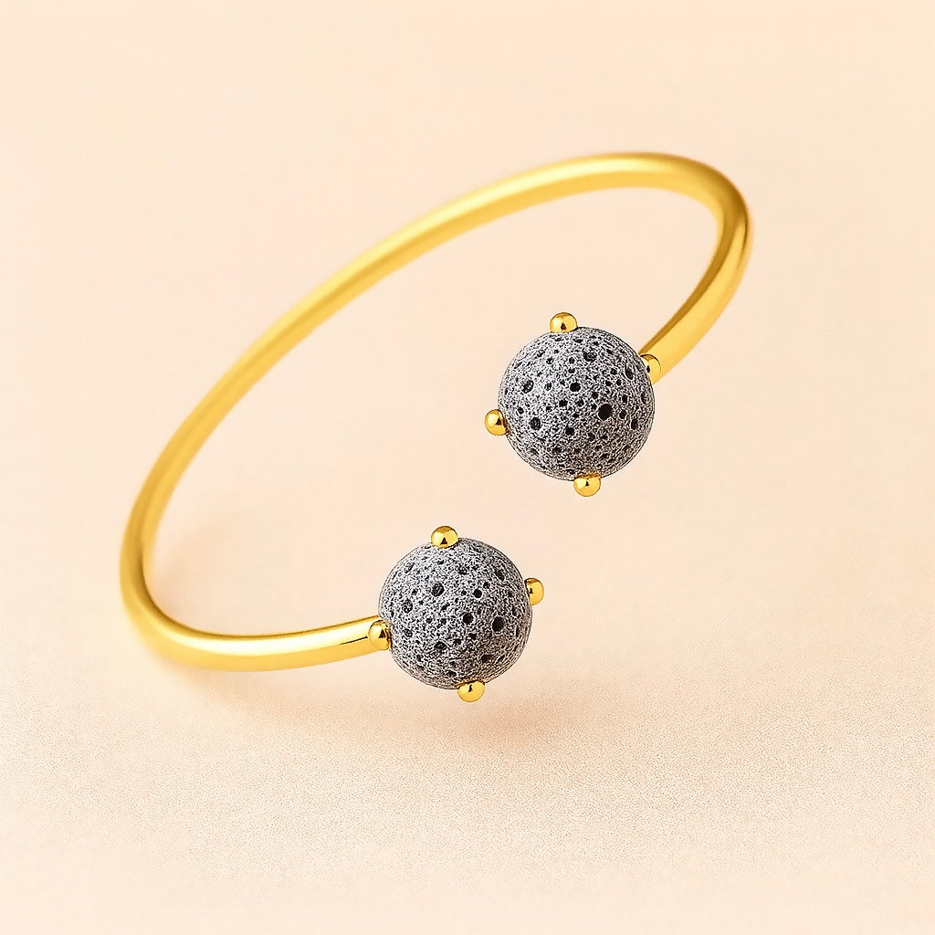 Dualis Jonc argent plaqué or jaune 3µ