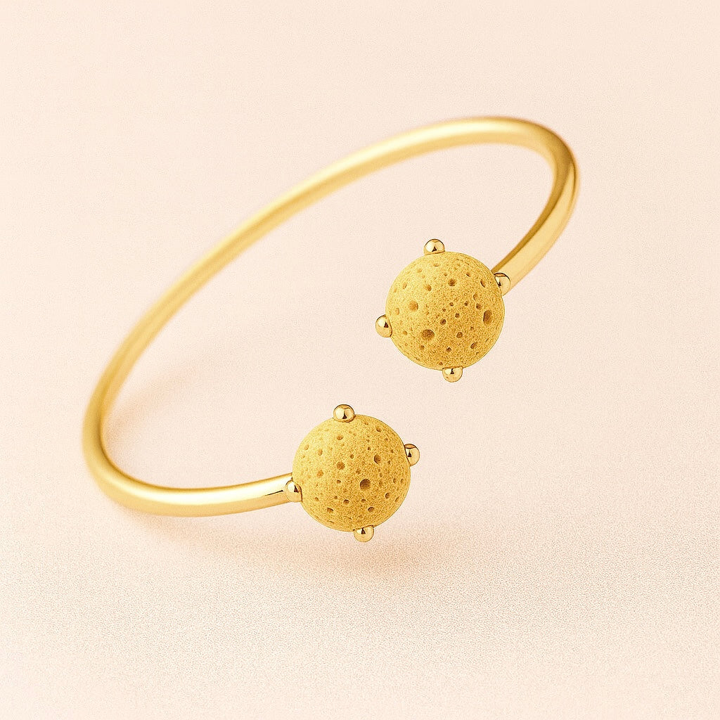 Dualis Jonc argent plaqué or jaune 3µ