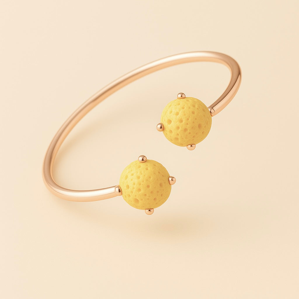 Dualis Jonc argent plaqué or rose 3µ