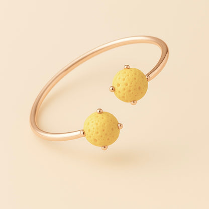 Dualis Jonc argent plaqué or rose 3µ