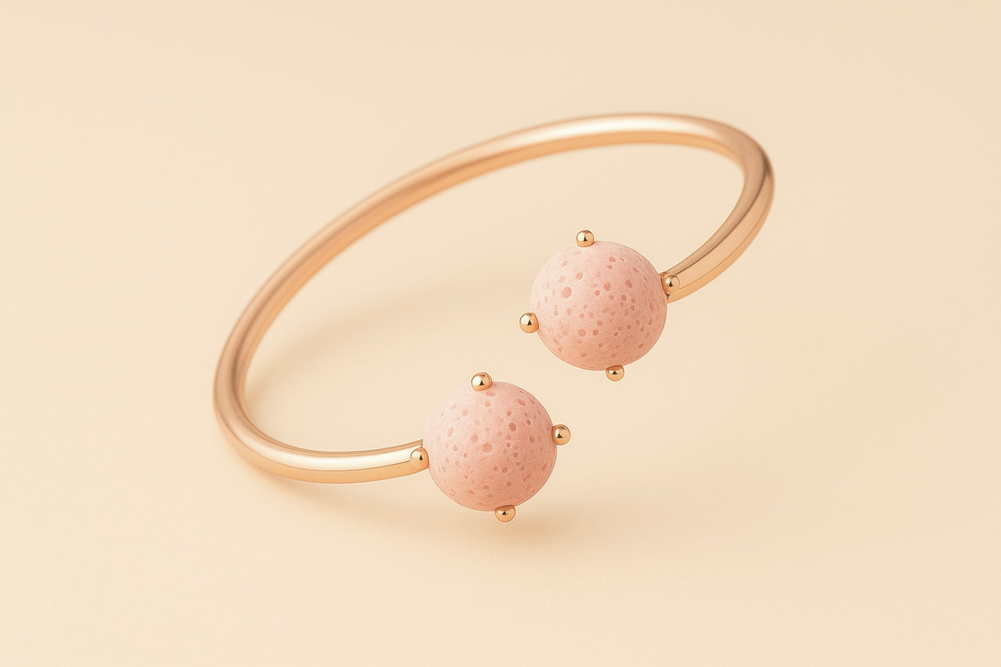 Dualis Jonc argent plaqué or rose 3µ