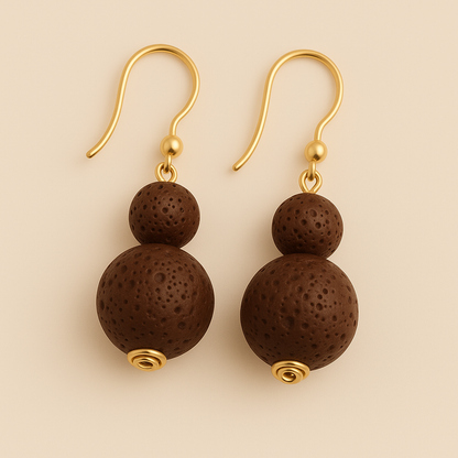 Boucles d'oreilles Luma Flos - Argent plaqué or jaune 3µ