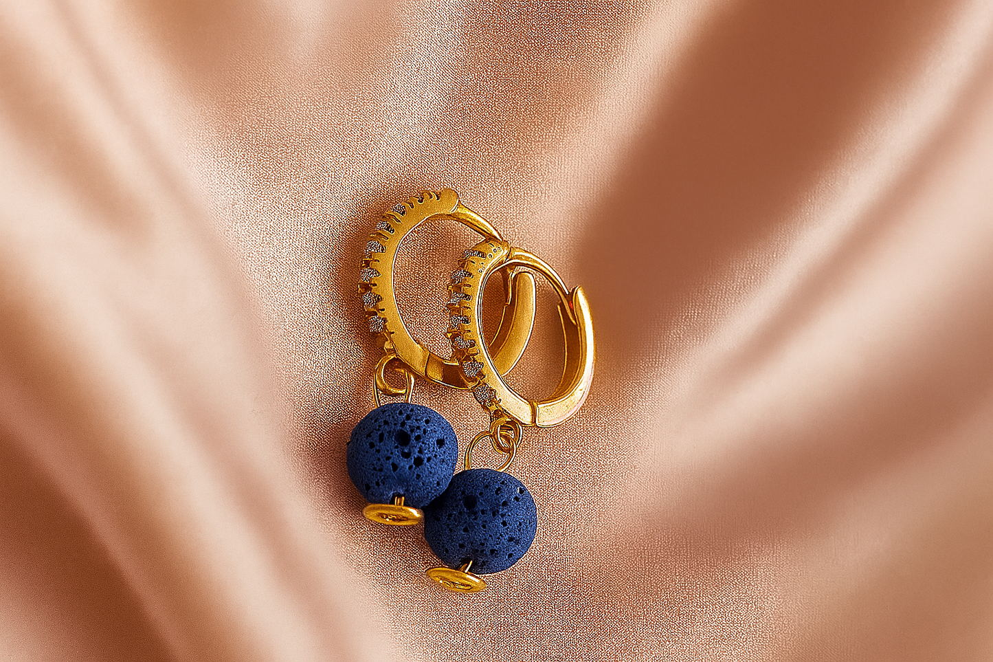 Boucles d'oreilles Halo Flora Argent plaqué or jaune 3µ