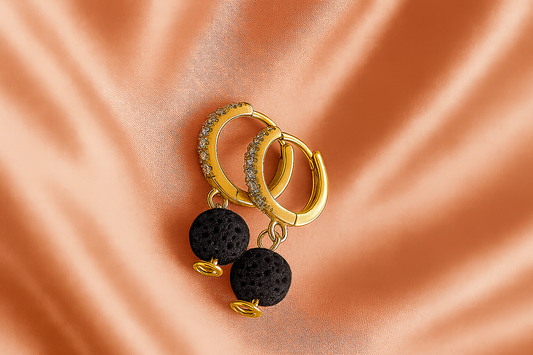 Boucles d'oreilles Halo Flora Argent plaqué or jaune 3µ