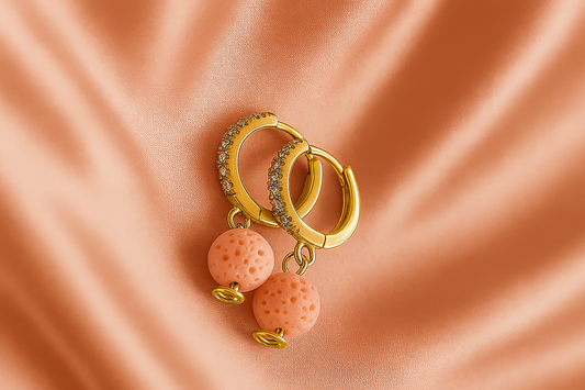 Boucles d'oreilles Halo Flora Argent plaqué or jaune 3µ