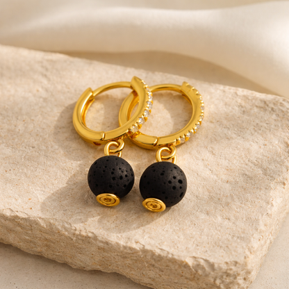 Boucles d'oreilles Halo Flora Argent plaqué or jaune 3µ