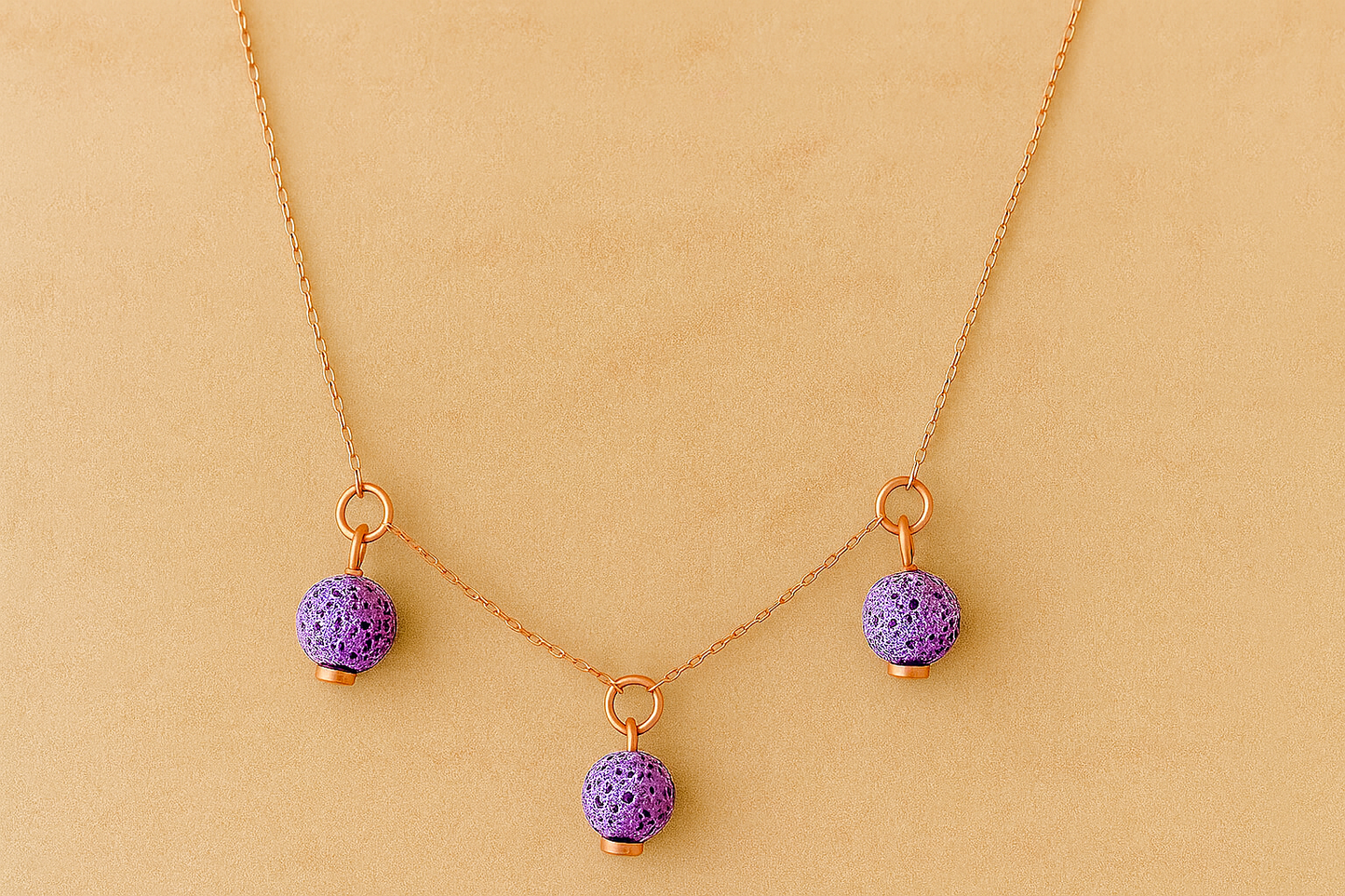 Trinity argent plaqué or rose 3µ