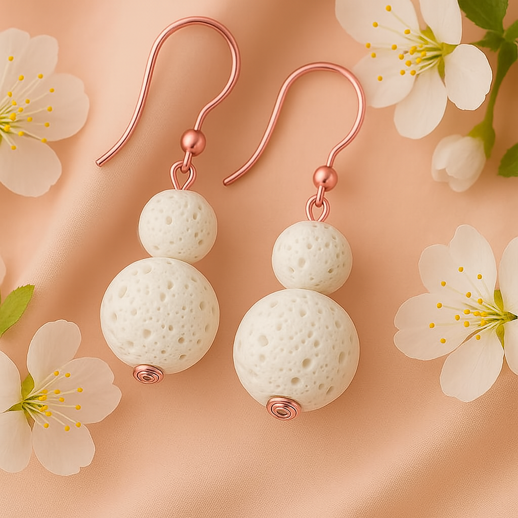 Boucles d'oreilles Luma Flos - Argent plaqué or rose 3µ