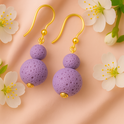 Boucles d'oreilles Luma Flos - Argent plaqué or jaune 3µ