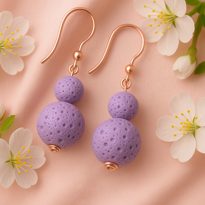 Boucles d'oreilles Luma Flos - Argent plaqué or rose 3µ