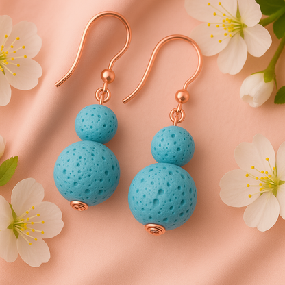 Boucles d'oreilles Luma Flos - Argent plaqué or rose 3µ