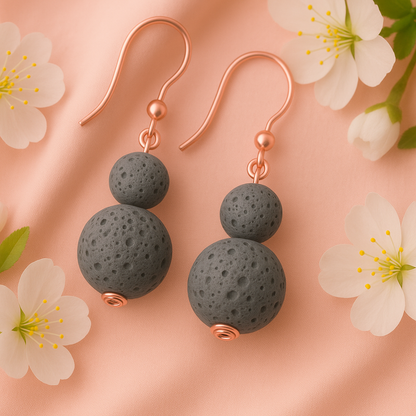 Boucles d'oreilles Luma Flos - Argent plaqué or rose 3µ