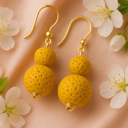Boucles d'oreilles Luma Flos - Argent plaqué or jaune 3µ
