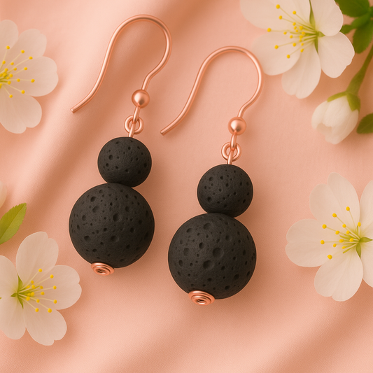 Boucles d'oreilles Luma Flos - Argent plaqué or rose 3µ