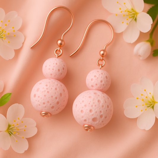 Boucles d'oreilles Luma Flos - Argent plaqué or rose 3µ