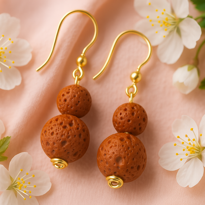 Boucles d'oreilles Luma Flos - Argent plaqué or jaune 3µ