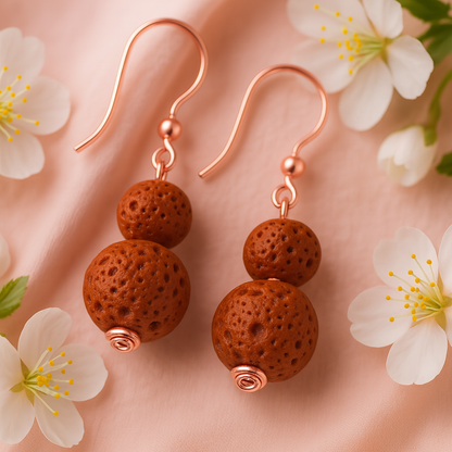Boucles d'oreilles Luma Flos - Argent plaqué or rose 3µ