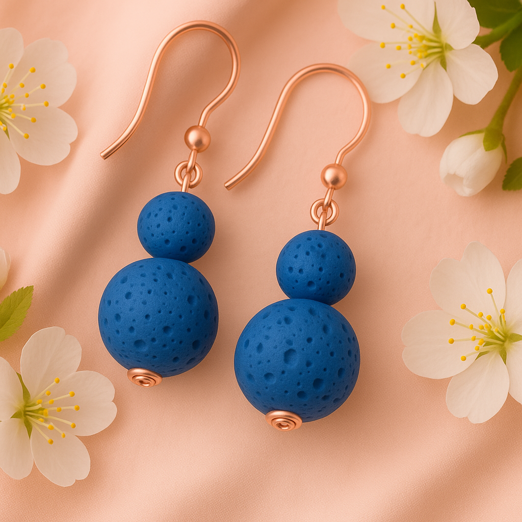 Boucles d'oreilles Luma Flos - Argent plaqué or rose 3µ