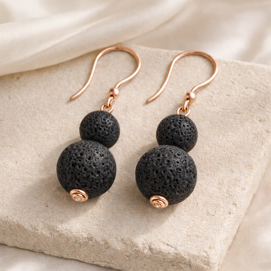 Boucles d'oreilles Luma Flos - Argent plaqué or rose 3µ