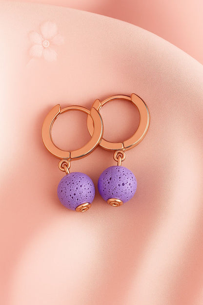 Boucles d'oreilles Soléia - Argent  Plaqué Or rose 3μ