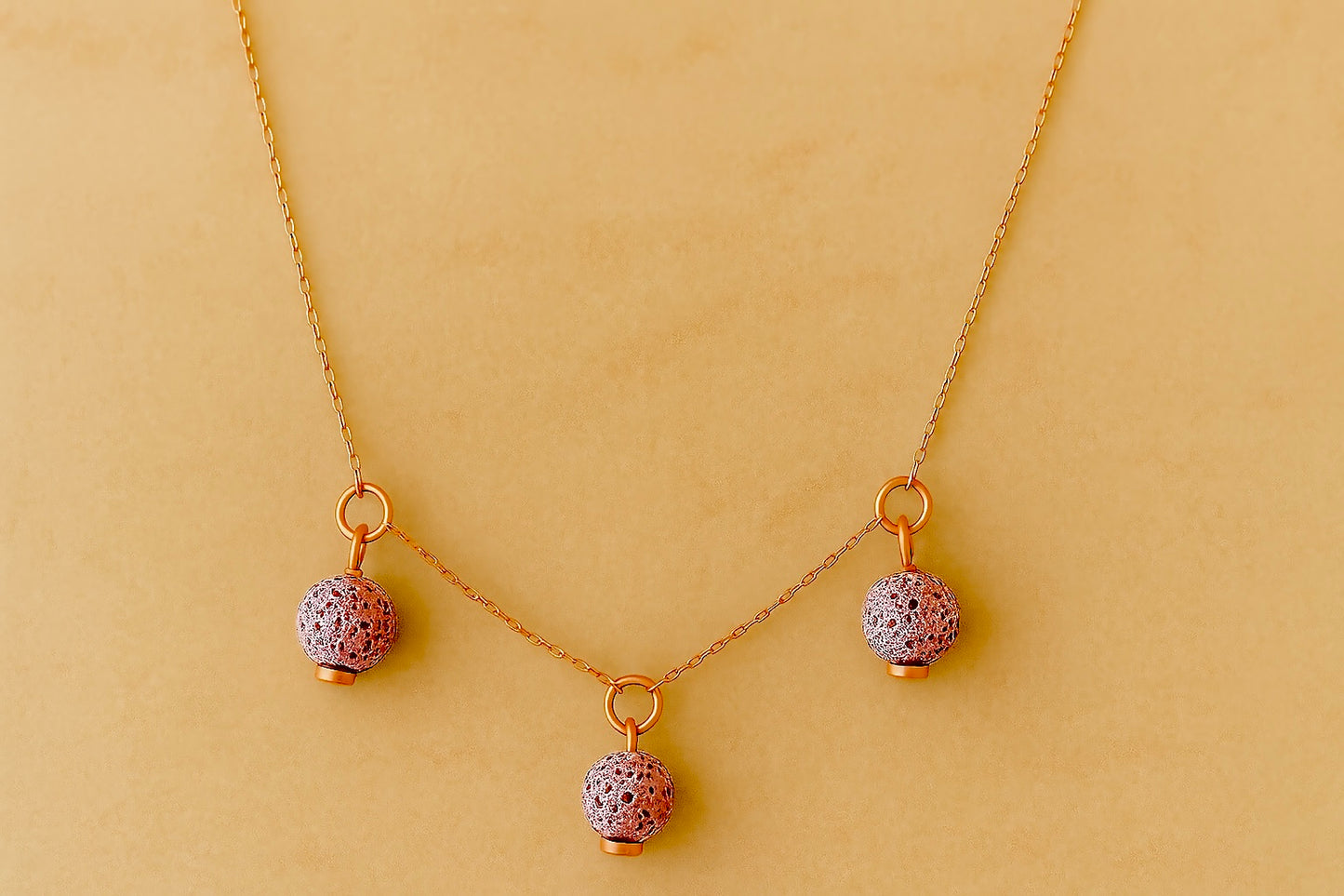 Trinity argent plaqué or rose 3µ